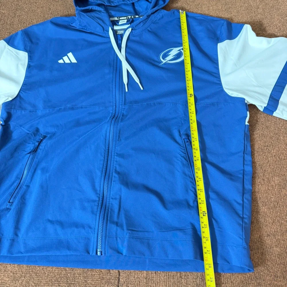 Adidas Tampa Bay Lightning NHL Full Zip Hooded Jacket Blue White‎ Mens XL IP5963